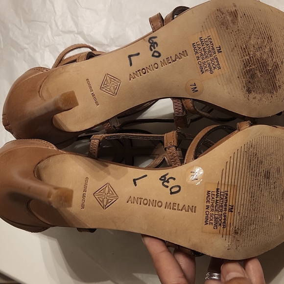 Antonio Melani shoes, used  Farrah Strappy Leather Heels ,Size 7M - Picture 6 of 11